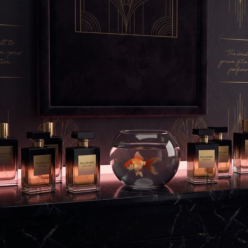 RUHEA Luxury Perfume - Black & Gold Aesthetic